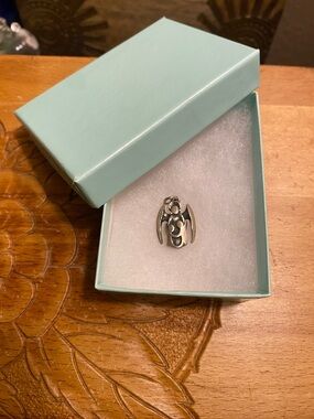 James Avery Sterling Angel Charm with Two Children Retired
